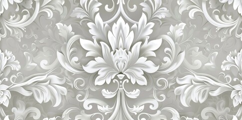 Wall Mural - Wall background with flowers, digital tiles, or wallpaper design. Flower background with cement texture