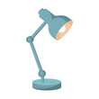 © Alex_Zakharov - Desk Lamp with Light Bulb in Cartoon Style. Vector illustration. Isolated on white background. Minimalistic design