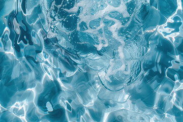 Wall Mural - Abstract Water Ripples in Blue