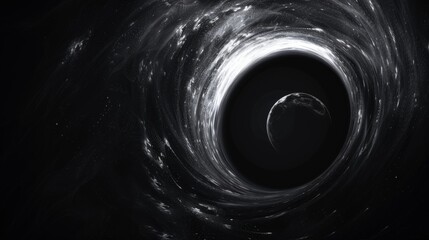 Wall Mural - realistic isolated Black Hole in space background for template decoration and wallpaper covering. Concept of universe and wormhole