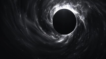 Wall Mural - realistic isolated Black Hole in space background for template decoration and wallpaper covering. Concept of universe and wormhole