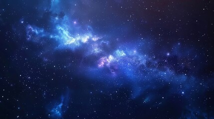 Wall Mural - realistic cosmic galaxy background. concept of space, nebula and cosmos