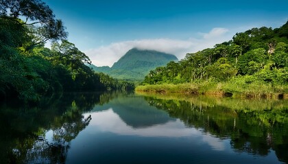 Wall Mural - lake in the mountains