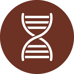 Poster - DNA Glyph Brown Circle Icon