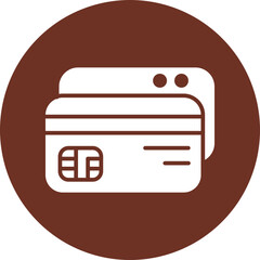 Poster - Card Payment Glyph Brown Circle Icon