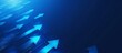 © ArtistryAlchemy - Business arrow growth up to success digital on blue background. finance, target, direction.