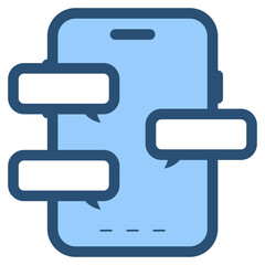 Sticker - chatting on smartphone icon