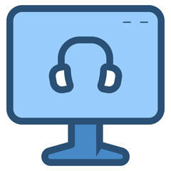 Poster - online customer service icon