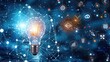 © pinporn manosri - Lightbulb and network icons, representing global business ideas