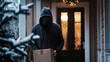 © Augusto - Hooded Package Thief Caught Red-Handed on Doorstep pirate doorstep stealing