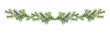 © Yuliia - Christmas garland made of conifer branches. Green yew branches isolated on a white background. Design element for creating holiday compositions, collages, cards, invitations, patterns.