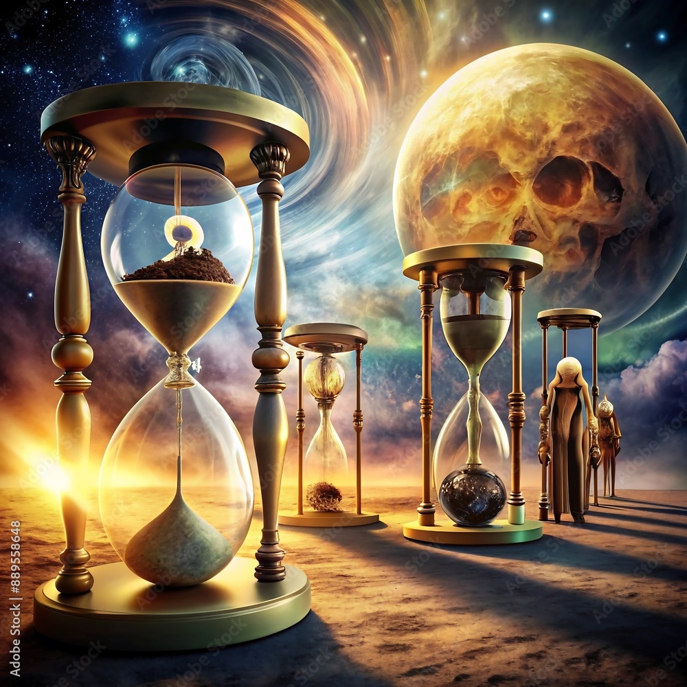 hourglass with sand, Abstract Representation of Death and the Passage ...