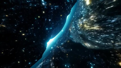 Wall Mural - cosmic journey starfield with nebulae galaxies