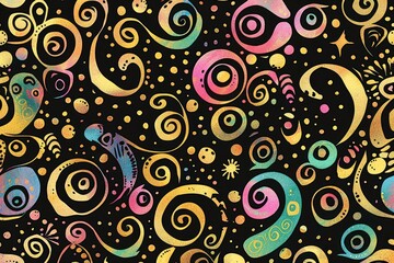 Sticker - Vibrant Decorative Swirl Design