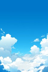 Wall Mural - realistic blue sky and white clouds vector background design