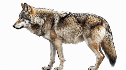  Side view photo of a wolf isolated on transparent background