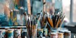© Brian - large assortment of art supplies in the art store - paints, brushes, and more for the professional or hobbyist artist on display in a studio/retail space