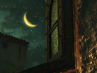 Wall Mural - moonlit landscape