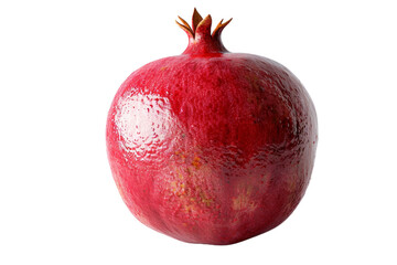 Wall Mural - A Single Pomegranate on White Background