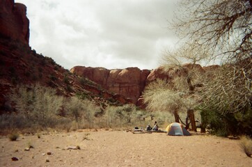 camping in desert land