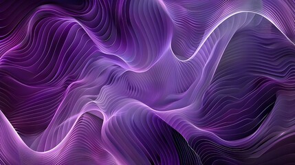 Sticker - Purple curve wave abstract with textured line background