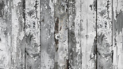 Canvas Print - Faded gray wooden panel with chipped paint and room for text