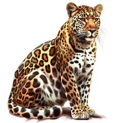 Leopard Classic fashion cartoon isolated whitebackground