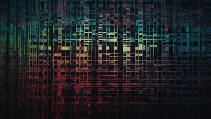 Wall Mural - Screen test with glitchy abstract texture