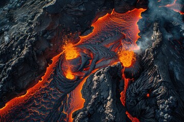 lava flow in ocean