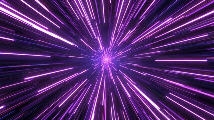 Aufkleber - A digital abstract background with a repeating pattern of purple and white neon lights.