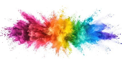 Wall Mural - Rainbow Explosion of Color Powder