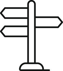 Poster - Empty road sign post is pointing in different directions