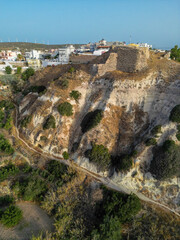 Aerial view of Kefalos castle, Kos island, Greece. 