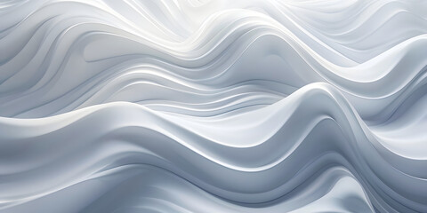 Wall Mural - abstract wavy background. gentle image of white waves. shadows from the light