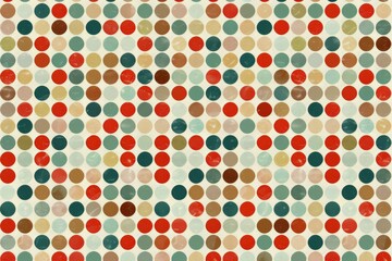 Poster - Playful and colorful geometric pattern with polka dots in various sizes and colors creating a fun and vibrant visual design