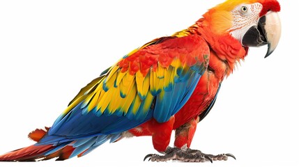 Poster - A Vibrant Scarlet Macaw