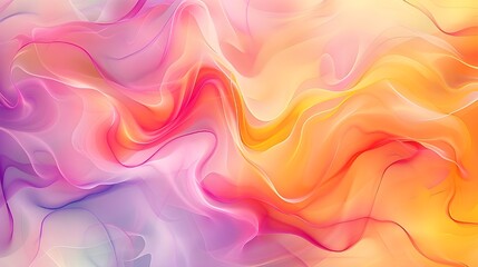 Wall Mural - Abstract Wavy Background with Pink, Orange and Yellow Colors.