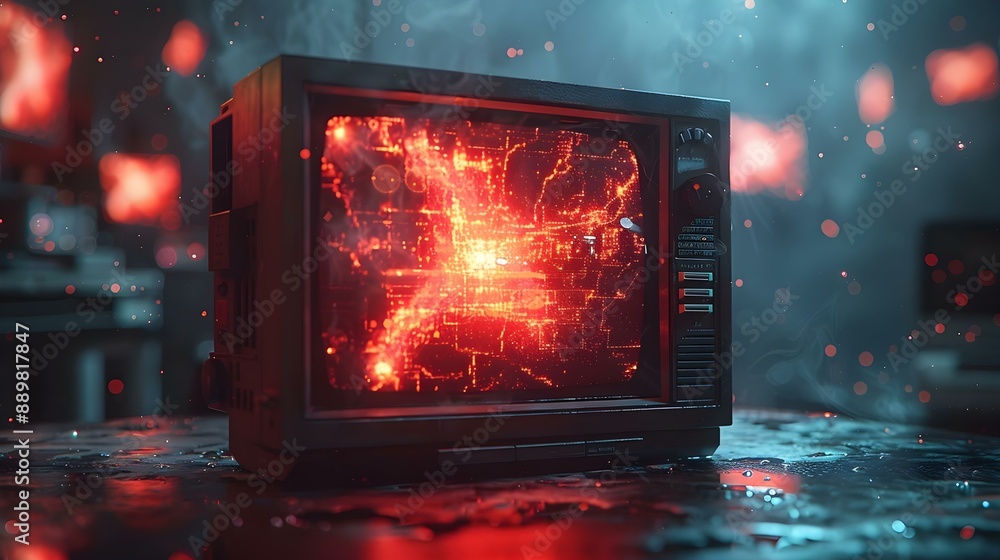 Old Vhs Video Effect With Analog Noise Overlay Stock Photo Adobe Stock