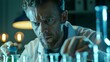 © Christopher - Medical or scientific researcher or man doctor looking at samples