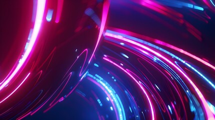 Neon light streaks background