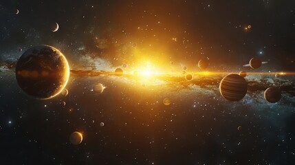 Wall Mural - the concept of cosmic planets