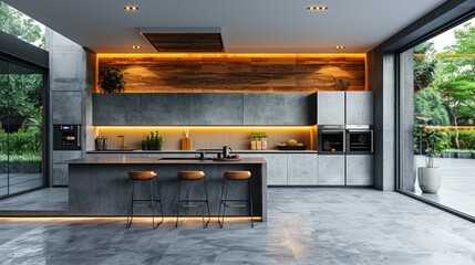 Wall Mural - Modern Kitchen with Natural Light