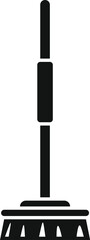 Wall Mural - Simple black icon of a cleaning brush, representing cleaning services and housekeeping