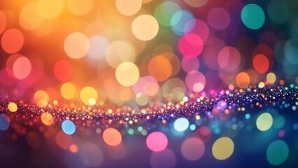 Wall Mural -  Vibrant bokeh lights perfect for a lively backdrop