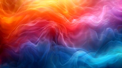 Wall Mural - Dynamic abstract waves in rich colors of red and blue. Abstract animation concept