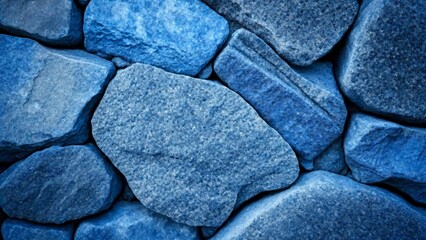 Wall Mural -  Strength in stone  A wall of blue rocks