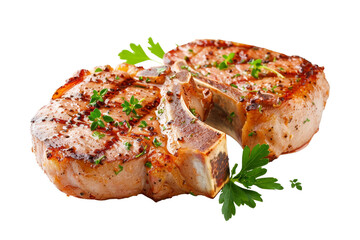 Wall Mural - Grilled Pork Chop with Parsley