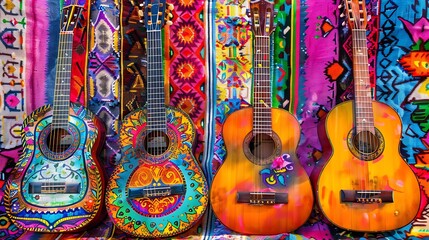 Hispanic Heritage Expressed Through Traditional Attire and Musical Instruments