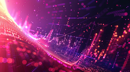 Wall Mural - abstract communication and future technology data flow