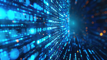 Wall Mural - abstract communication and future technology data flow